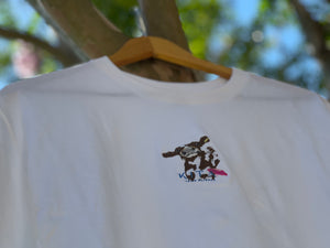Mr Cow Embroidered Tee White