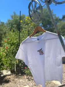 Mr Cow Embroidered Tee White
